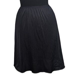 Ladies Slip – Vintage Half-Slip – Vassarette - Black- Sz S